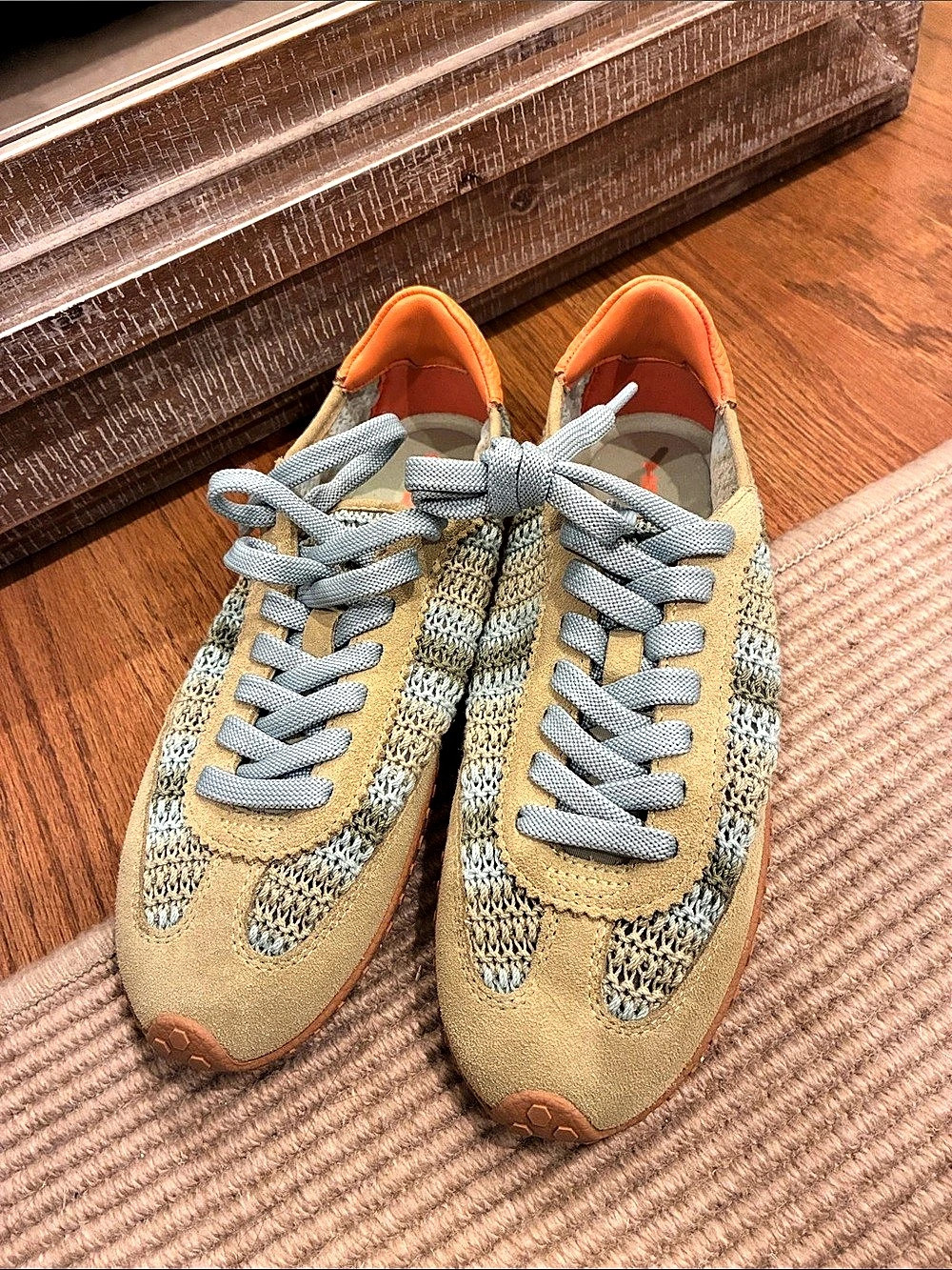 Hoff Bridge Crochet Sneakers Tan & Green